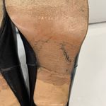 Salvatore Ferragamo  Sz 10 AA Ankle Heeled Boots Black Leather Pull On Almond Toe Photo 11