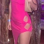 Pink Slit One Shoulder Maxi Dress Size XS Photo 0