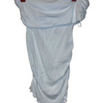 ZARA  Women's‎ Top Ruched Tube Strapless Stretch Cotton White Sz. Small NWT Photo 0