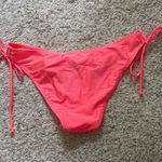 South Beach Coral Ruched Bikini Photo 3