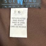 Sue Wong Nocturne Brown Maxi Dress‎ Formal Evening Embroidered Applique Sz 6 Photo 15