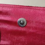 Vintage Black Beaded Evening Clutch Vintage Red Satin Lining Magnetic Closure Photo 7