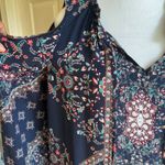 Knox Rose  Navy Floral Tank Top boho romantic Flowy casual travel‎ tropical Photo 13