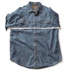 st. john's bay Vintage  Flannel Lined Denim Shacket Photo 6