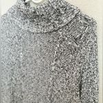 Gap  Cable Knit Turtleneck Sweater Gray S Distressed Chunky Oversized Knit Cozy Photo 2