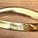 Vintage 18KGE Aquamarine Blue Topaz CZ Ring Size 7 3g. Photo 6