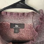 IN San Francisco Sweater Y2k Large Knit Ruffle Mock Neck Pullover Ombre Fall Purple Photo 6