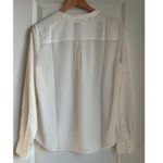 Madewell J.Crew Popover Placket Blouse In Marine Salt, Size Medium Photo 8