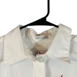 Orvis  White Northern Cardinal Bird Floral Button Down Shirt Women Sz 18 VTG Photo 4