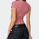 Edikted  Kady Stripped Henley T-Shirt  Photo 1
