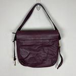 Fossil  Maya‎ Shoulder Bag Burgandy Leather Flap Exterior Pockets Solid Casual Photo 5