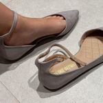 Dream Paris Women size 6 Pointed gray ballet flats with adjustable strap shoes Photo 0