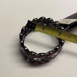Kohls Kohl’s NWT Gunmetal Red Rhinestone Stretchy Stretch Bracelet MSRP $34 -Nice Gift Photo 1