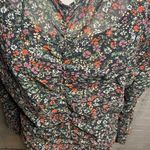 Lush Clothing Lush Dark Floral Ruched Long Sleeve Back‎ Zip Mini Dress Size XL Photo 1