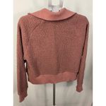 Victoria's Secret PINK Sherpa Fleece Quarter Zip Pullover Sweatshirt Cropped M Size M Photo 6