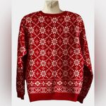 Talbots Vintage 100%WOOL 100% LAINE
Snowflake Sweater Women Sz M
Red Photo 1