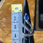 Natural Kyanite Sterling Silver Snake Ring Size 6 Blue Photo 6