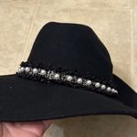 Adrienne Vittadini  Black Hat with Pearl Accents Photo 4