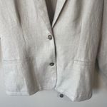 Garnet Hill 100% Linen Blazer size 18 Beige Tan Casual Relaxed Fit Jacket Career Photo 1