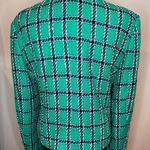 VTG Green Plaid Evan Picone Jacket Womens SZ 10 Blazer Classy Vintage 80s Retro Photo 6