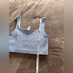 Aeropostale  Light Blue Ribbed Stretch Crop Tank Top Sports Bra Women’s Sz S EUC Photo 6
