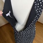 Bravissimo Faux Wrap Dress Womens 12 Black White Polka Dot Super Curvy Midi Photo 9