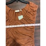 Deletta Shirt Womens Small Ruffle Front Short Sleeve Boho Tunic Top Photo 4