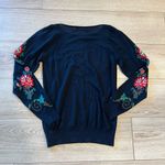 Etro Wool Silk Puff Sleeve Bateau Neck Printed Women’s Sweater Size 42/M Black Size M Photo 7