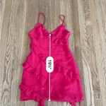Pull&Bear Ruffled Red Mini Dress Size XS Photo 4