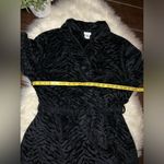 Capellini New York black on black animal print plush robe sz XL Photo 5