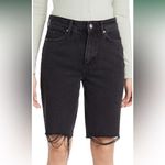 Paige NWT Women's Robbie Vintage Covered Button Fly Raw Hem High Rise Short 24 Photo 2