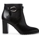 Ralph Lauren Like New RL Laletta Black Leather Italian High Heel Ankle Booties Photo 1