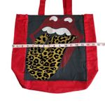 Via Penny Lane Reworked Apparel | The Rolling Stones Red Canvas Tote Bag OS Photo 2