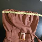 Monteau  Brown Strapless Wide Leg Jumpsuit with Belt NWOT Size Small Photo 7