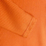 Ena Pelly by Revolve Long Sleeve Rib Sweater Top Orange Photo 5