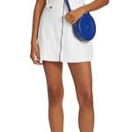 Alice + Olivia Thersa Zip Front White Denim Dress Photo 1