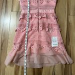 Self Portrait Self-Portrait Pink Lace Floral Flounce Mini Dress - Size US 2- NWT Photo 14