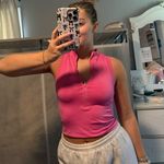 Front zip hot pink tank top Photo 0