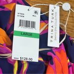Trina Turk Multicolor Floral Halter Mini Dress Cover Up Swimwear Pool Sz Large Photo 6