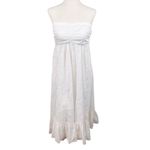 Krass&co Island Ariel Dress White Cotton Strapless Tie Back Beachy Size Medium Photo 2