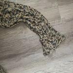 J. JILL Rayon Floral Tie Neck Bell Sleeve Shirt small Gray Photo 1