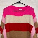 JODIFL  Women's Multicolor Striped Long Sleeve Crew Neck Knit Sweater small Photo 4