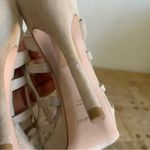 Giorgio Armani  Strapy Mob wife Suede Nude Heels Photo 4