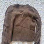 John Galt  Brown Cropped Cardigan Sweater Photo 2