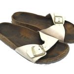 Birkenstock Madrid Sandals Patent White 39 Narrow Mens 6 Womens 8 Photo 0