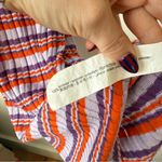 ZARA  Purple Orange Stripe Cut Out Midi Dress S Photo 6