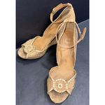 Jack Rogers  Preppy Old Money Designer Classic Wedge Gold Sandals Elegant 8.5 Photo 0