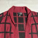 Romeo + Juliet Couture Window Pane Pattern Open Front Knit Cardigan Size S Photo 2