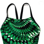 Adidas Performance Infinitex Primal Black & Green One Piece Tank Swimsuit Photo 3