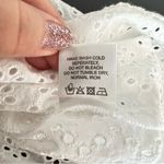 Playa Lucila white eyelet mini dress cover up, ellbow length puff sleeves,size M Size M Photo 8